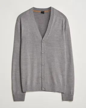 Avac Wool Knitted Cardigan Light Grey