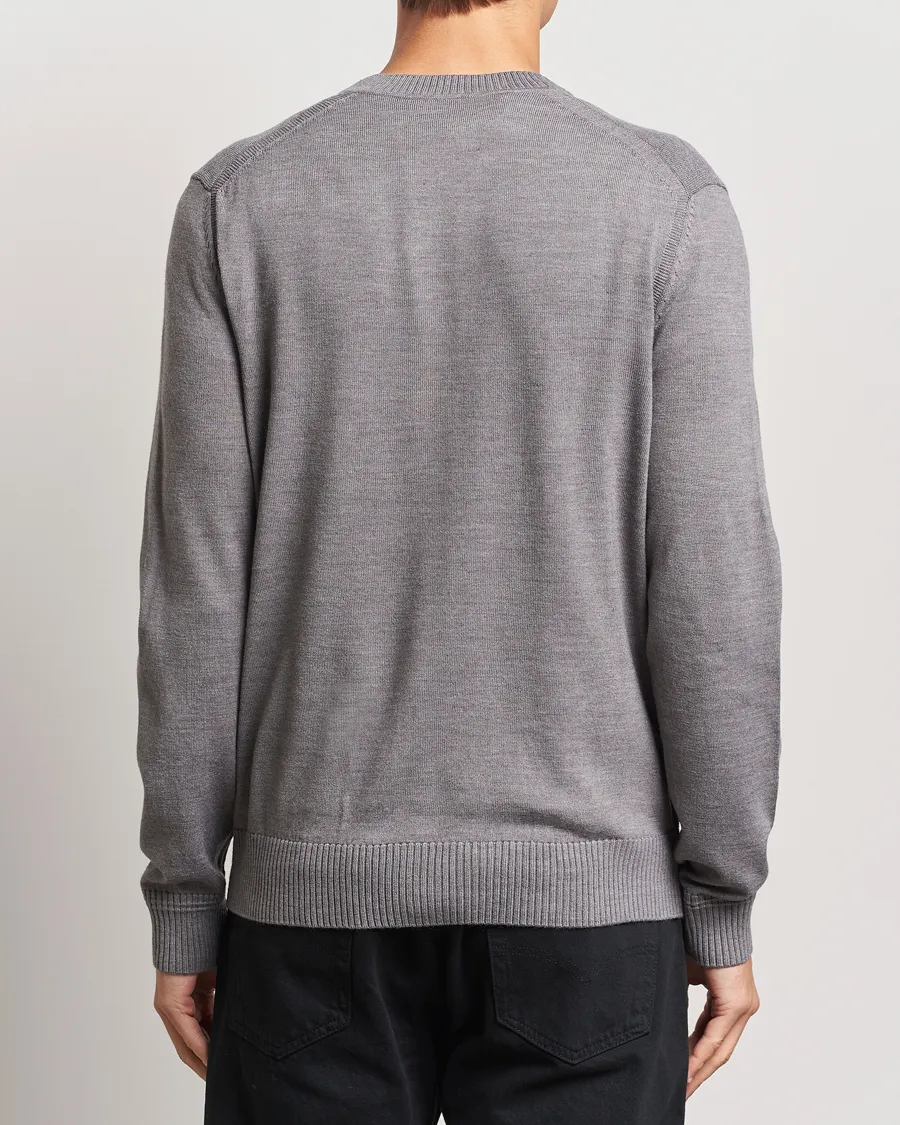Avac Wool Knitted Cardigan Light Grey