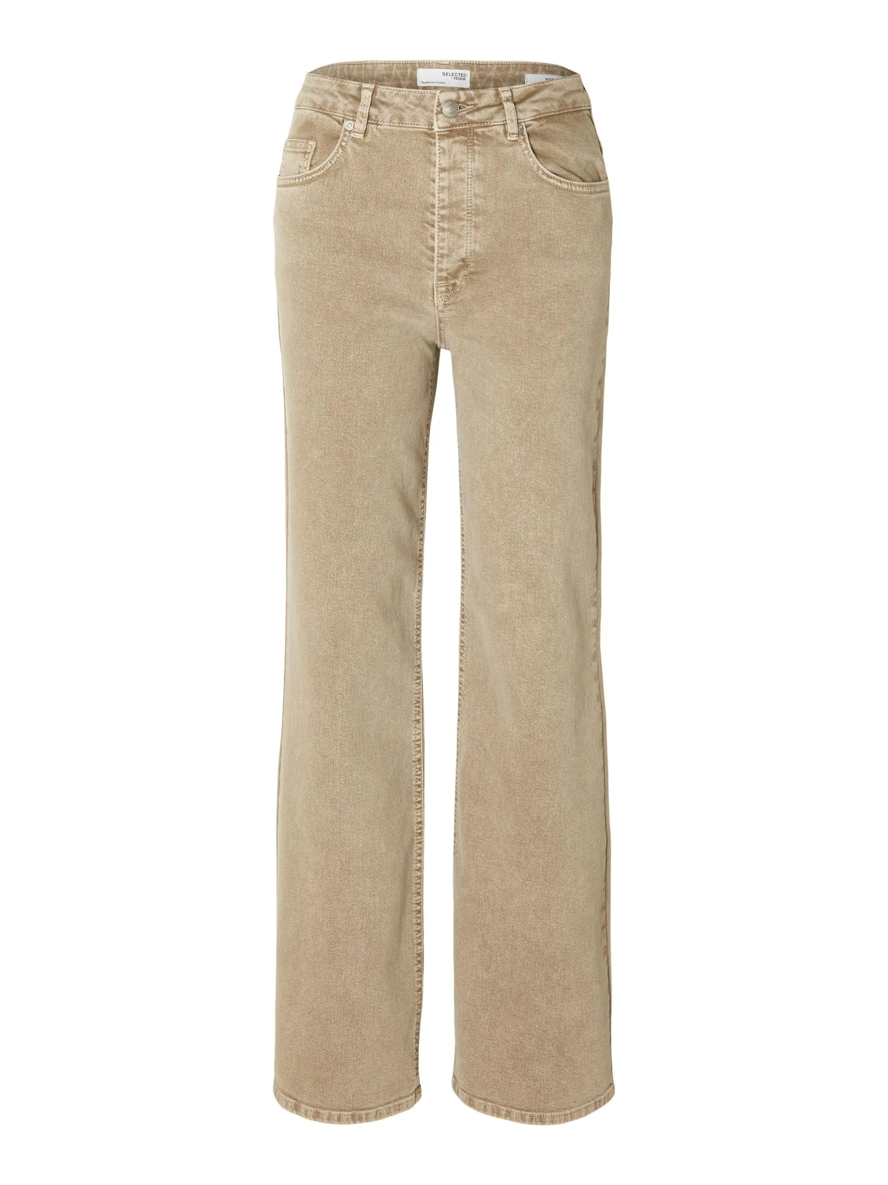 BEIGE WIDE FIT JEANS
