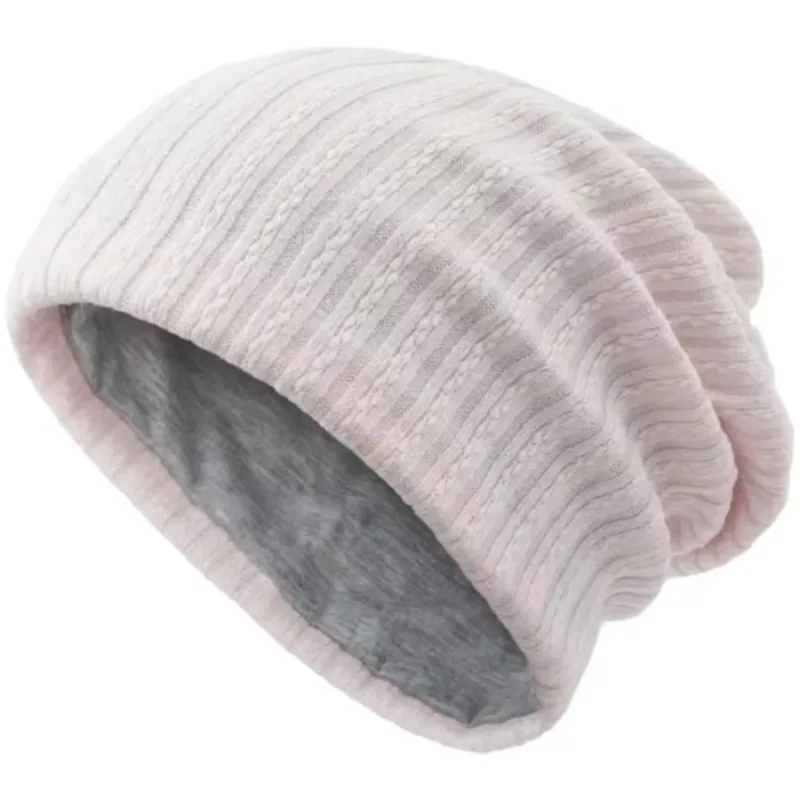 Creamweiße Long Beanie mit Thermofutter – Sylt Brands Mütze