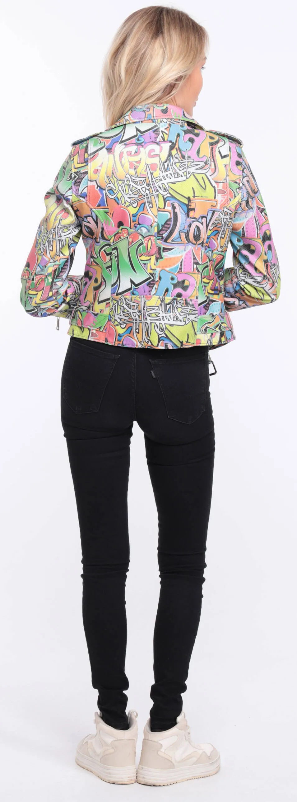 Damen-Bikerjacke aus Lammleder mit &bdquo;Miss&ldquo;-Tag