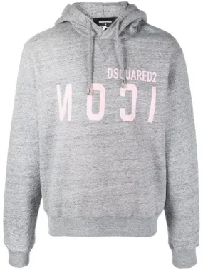   Dsquared2  Reverse Icon-Logo Hoodie Grey