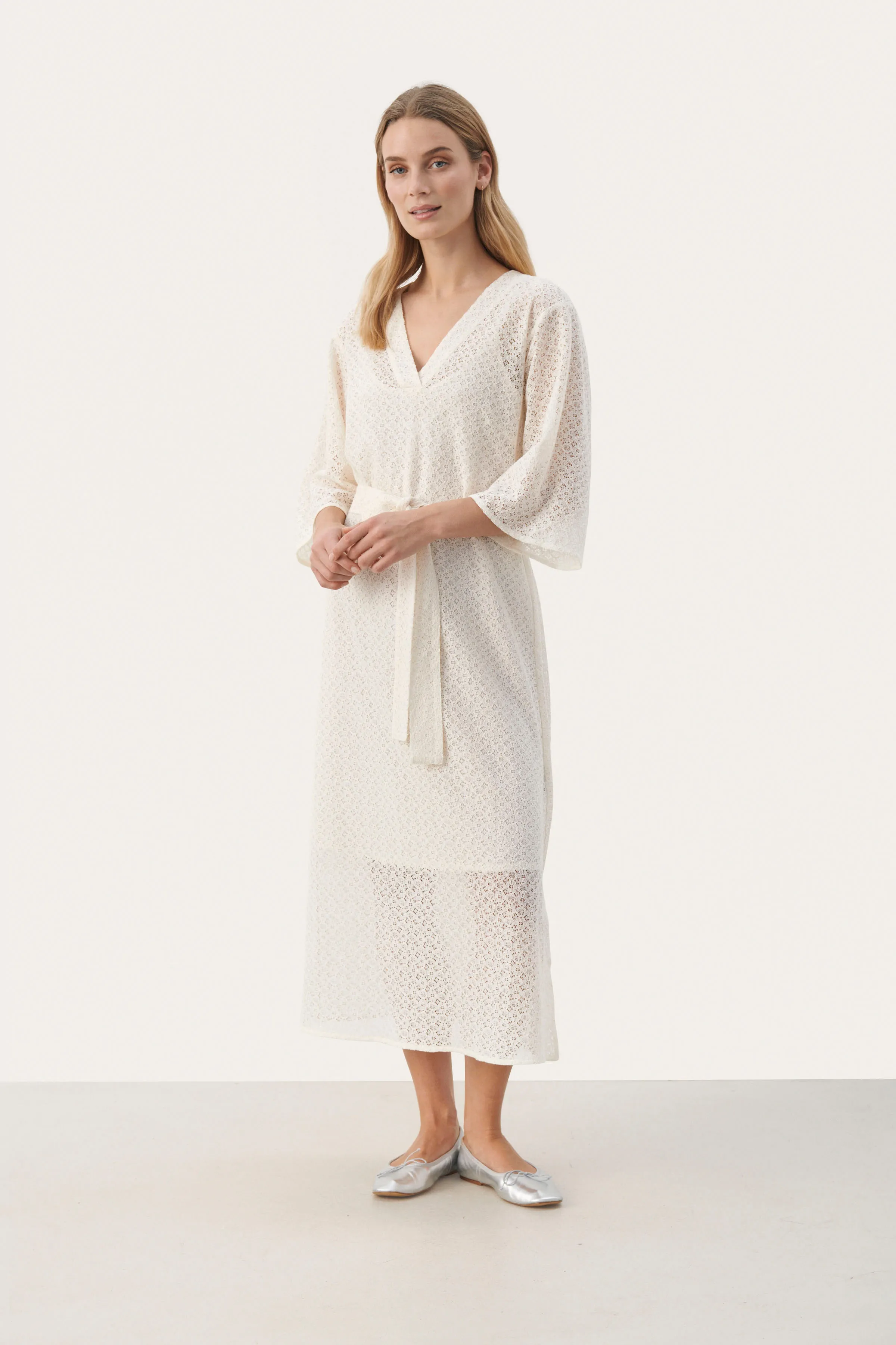 EvamayaPW Langes Spitzenkleid