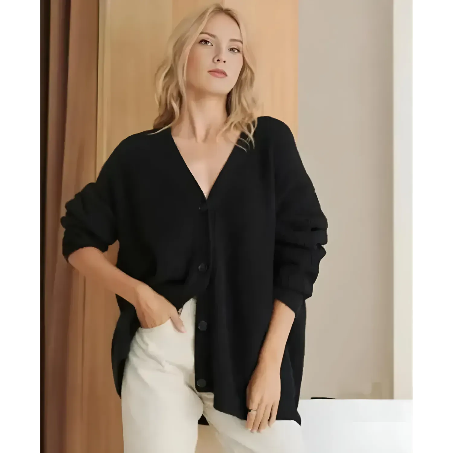 Heidi-Mode | Eleganter Cardigan Mit V-Ausschnitt