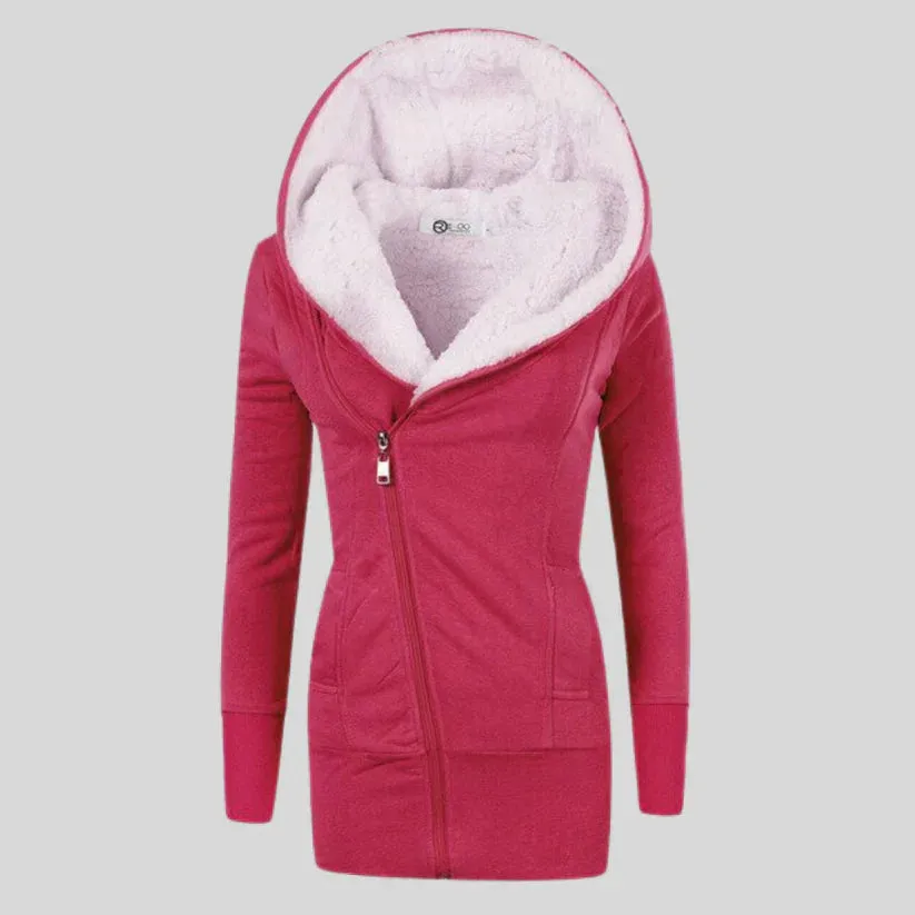 Heidi-Mode | Fleece-Cardigan Mit Kapuze