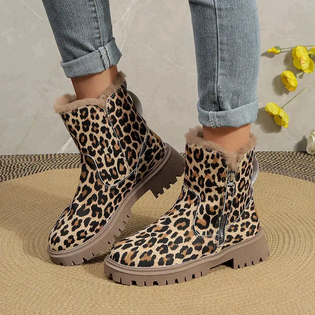 Heidi-Mode | Stiefel mit Leopardenmuster