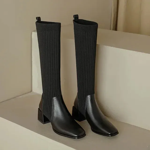Heidi-Mode | Stricklange Stiefel für Frauen