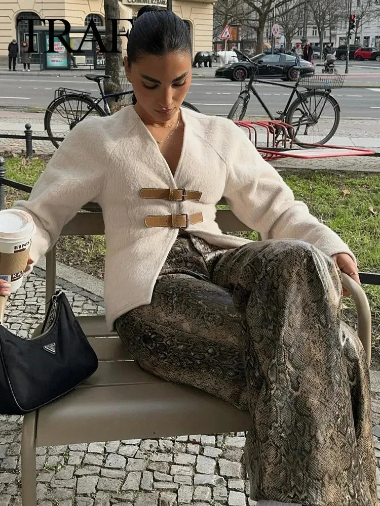 Heidi-Mode | Weiße Vintage-Lederjacke Für Damen