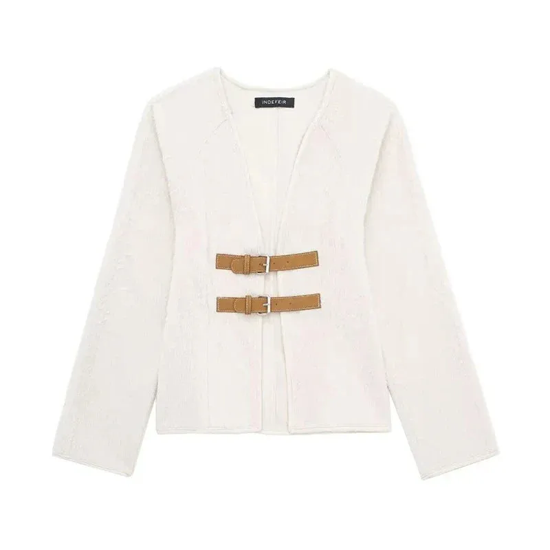 Heidi-Mode | Weiße Vintage-Lederjacke Für Damen