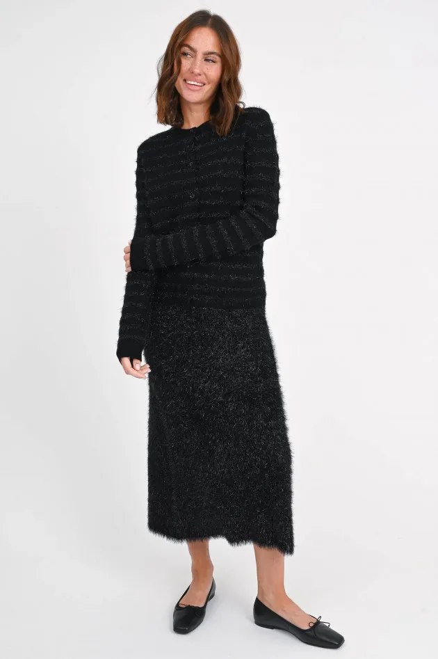 Lametta Strickrock in Schwarz