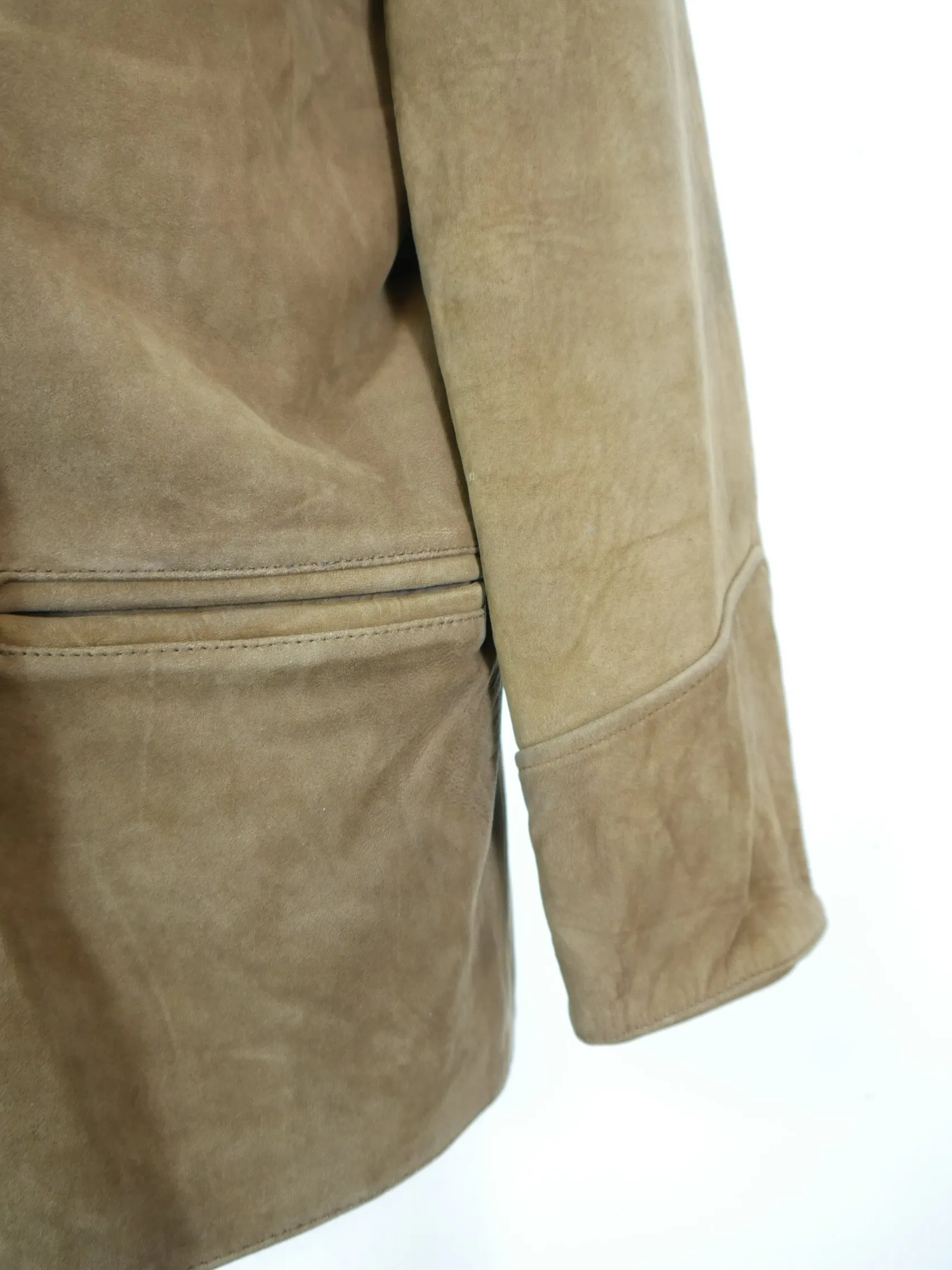 Lammnappa Leder Janker mit Besatz Damen braun Lederjacke Trachtenjacke Gr.38