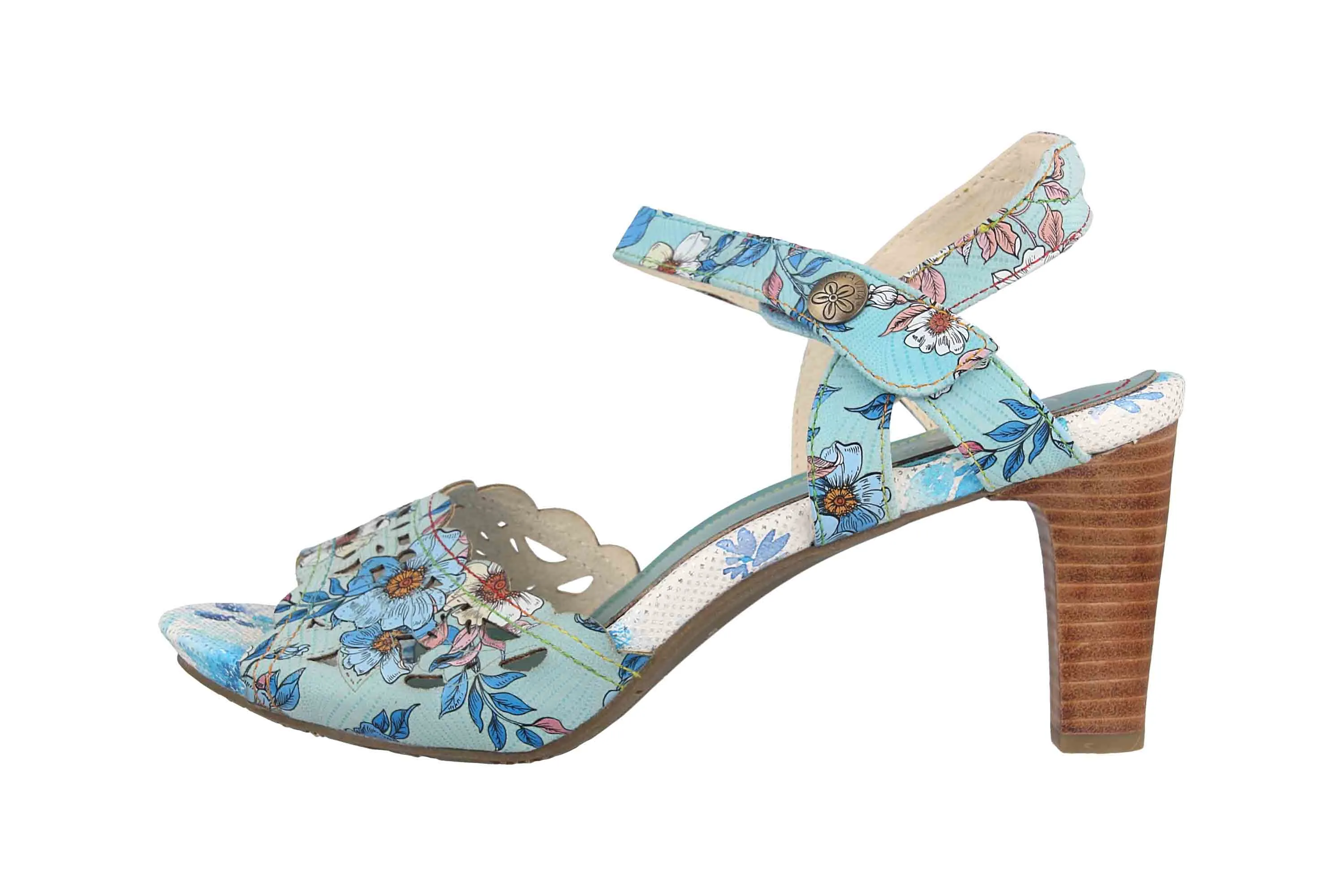 Laura Vita Sandaletten in Übergrößen Mehrfarbig ALBANE 51 Bleu große Damenschuhe