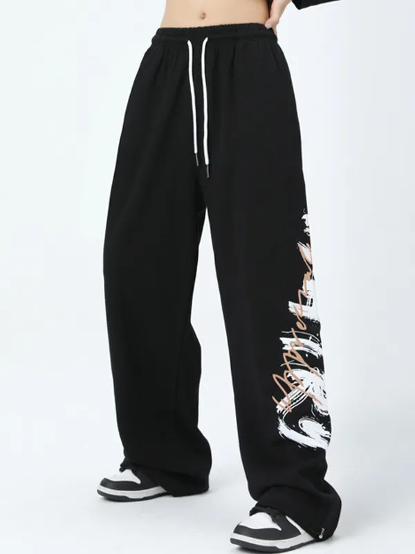 Lockere Jogginghose mit Street Letters