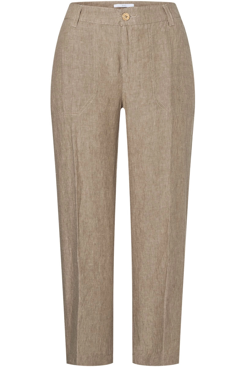 MAC JEANS - NORA, Pure linen braun