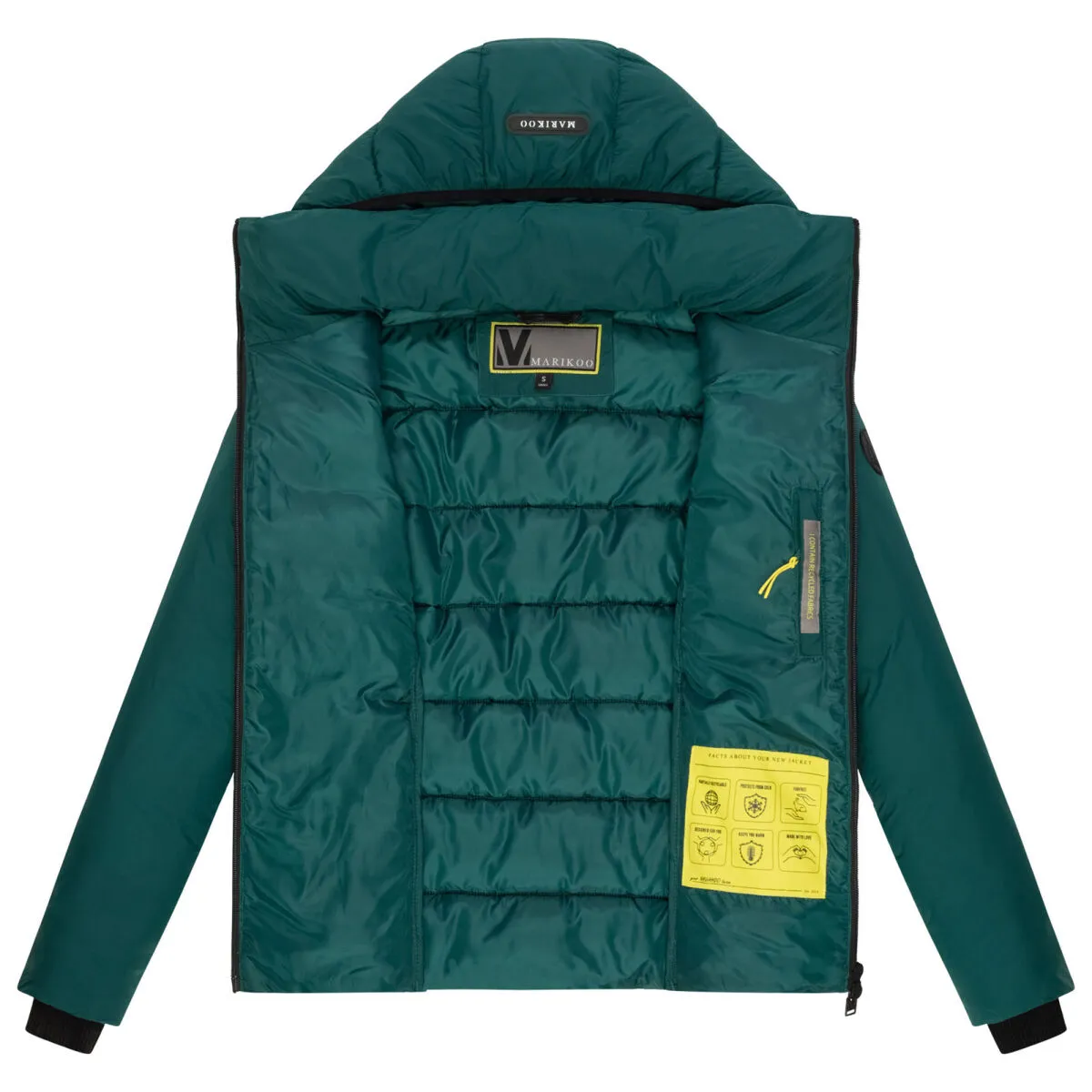 Marikoo Radaa Damen Stepp Jacke Evergreen Größe L - Gr. 40