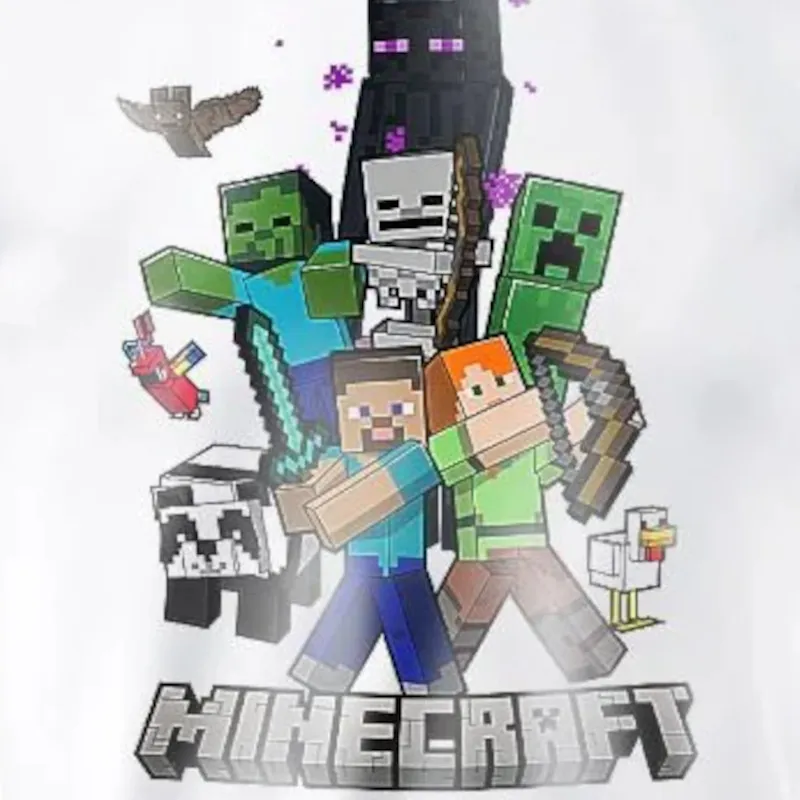 Minecraft Gang T-Shirt – Weißes Unisex-Shirt für Kinder und Fans