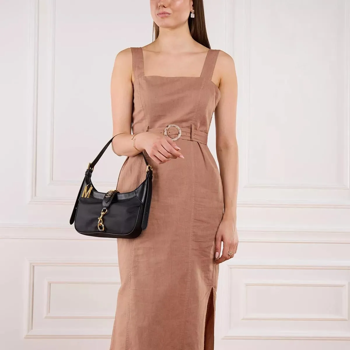   Moschino  Multipockets Fantasia Nero  Schultertasche 