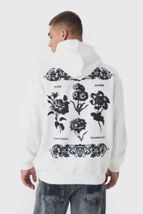 Oversize Hoodie mit Botanical-Print