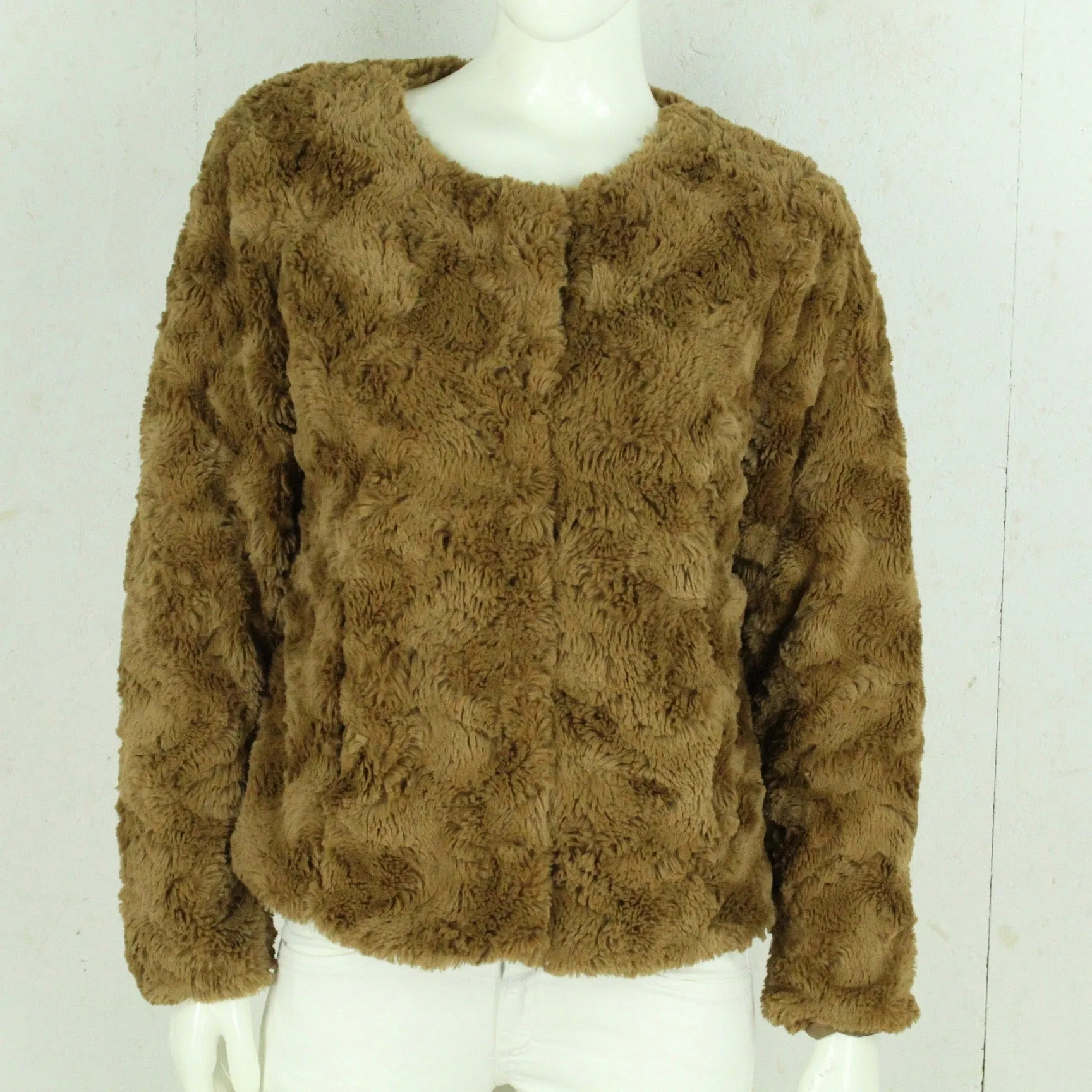 Second Hand VERO MODA Fake Fur Jacke Gr. L braun uni (*)