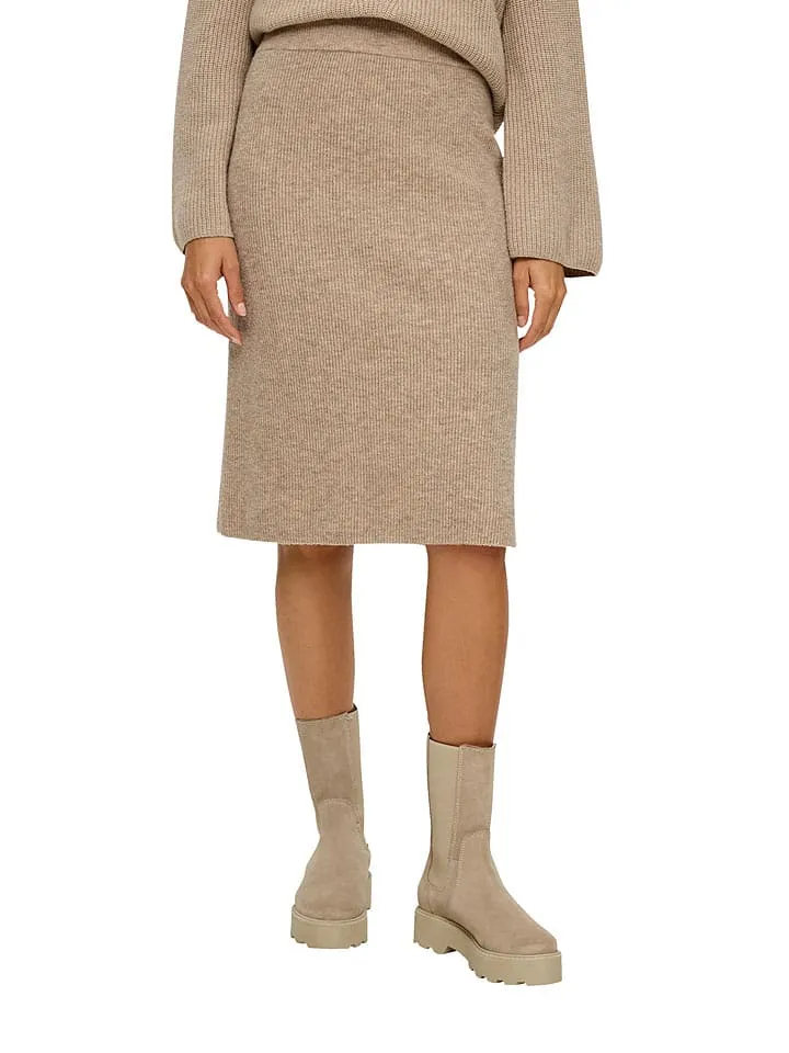 Strickrock in Beige