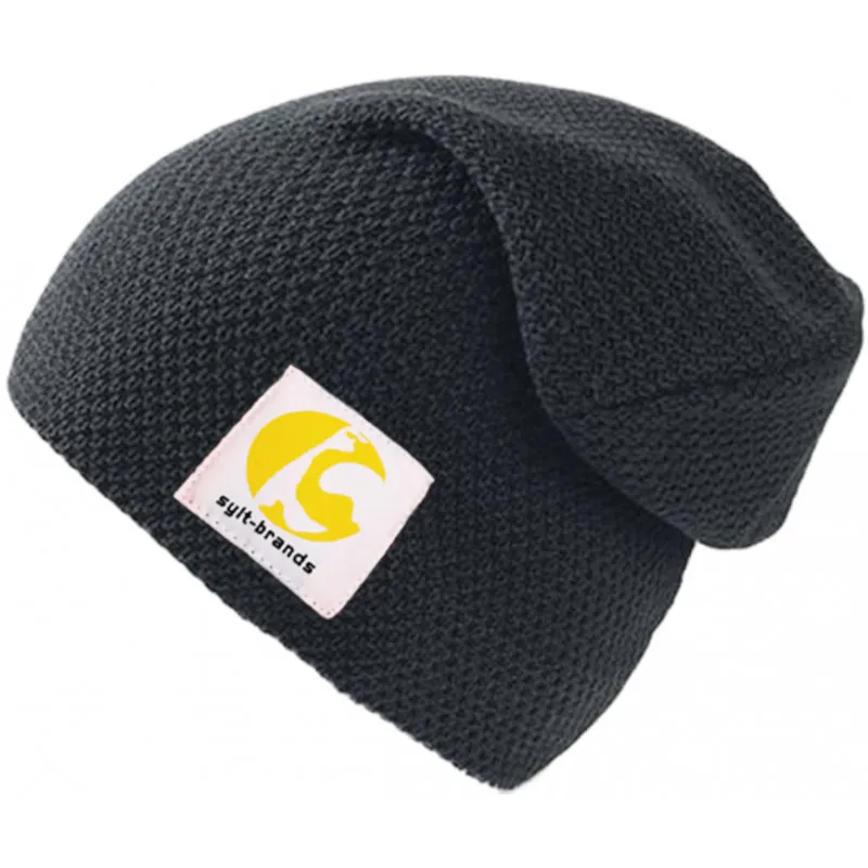 SYLT BRANDS ORIGINAL® ▷ Doppelt gestrickte WIP Beanie Mütze in schwarz