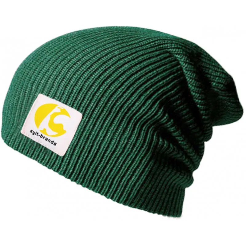 SYLT BRANDS ORIGINAL® ▷ WIP Beanie Mütze mit Rippenstrick in dunkelgrün
