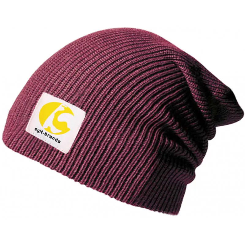 SYLT BRANDS ORIGINAL® ▷ WIP Beanie Mütze mit Rippenstrick in weinrot