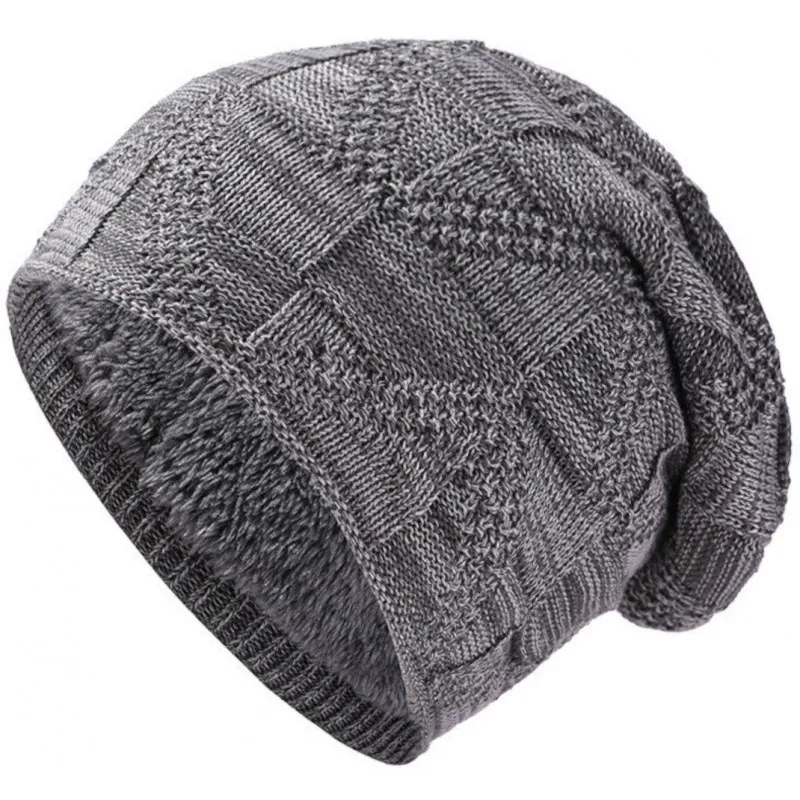 SYLT BRANDS© graue Beanie Mütze mit Flauschigen Fleece Innenfutter
