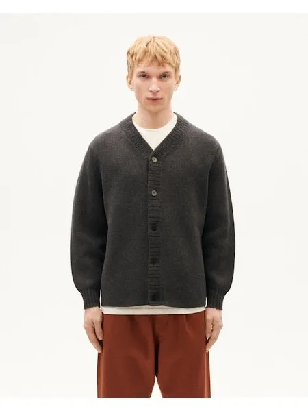 Thinking Mu Herren Cardigan Nico Marengo knitted grey