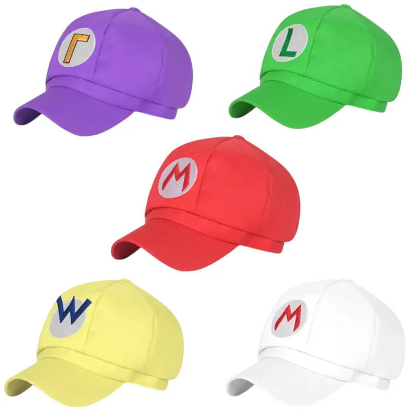 Wario Cosplay Cap – Gelbe Super Mario Kostüm Mütze mit Blauem "W"