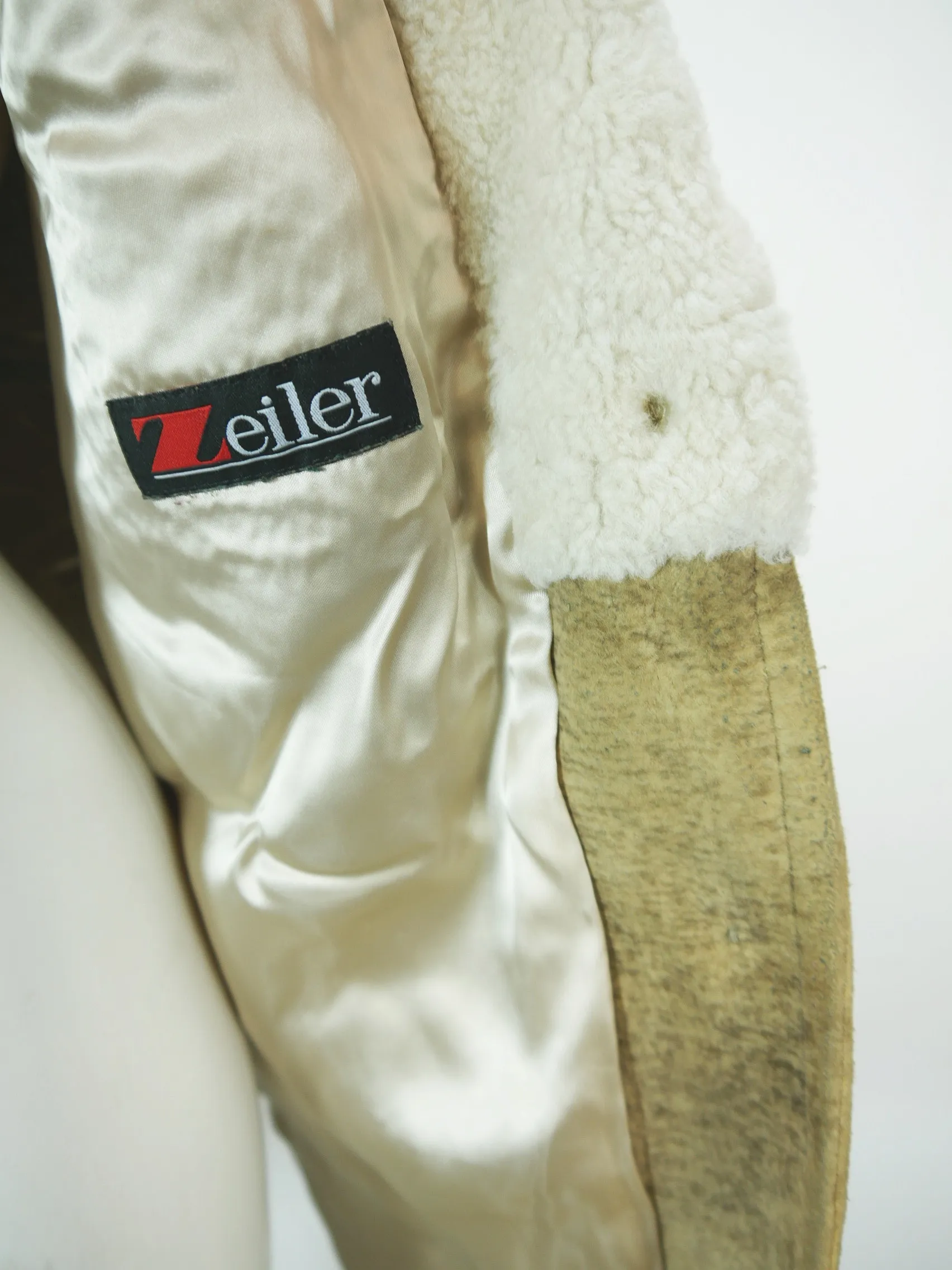 Zeiler braun Leder mit Fellstoff „Schaf“natur herrliche Damen Lederjacke Gr.44